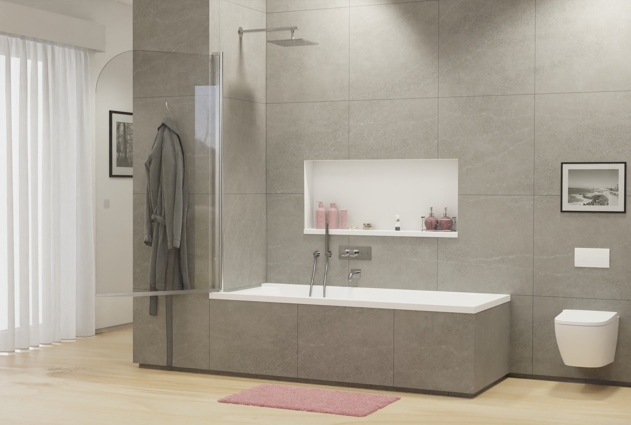 Draaibare douchewand NT201