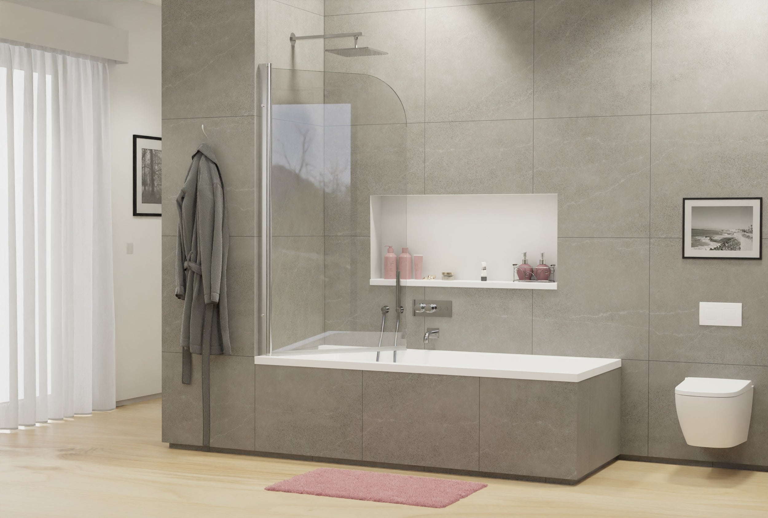 Draaibare douchewand NT201