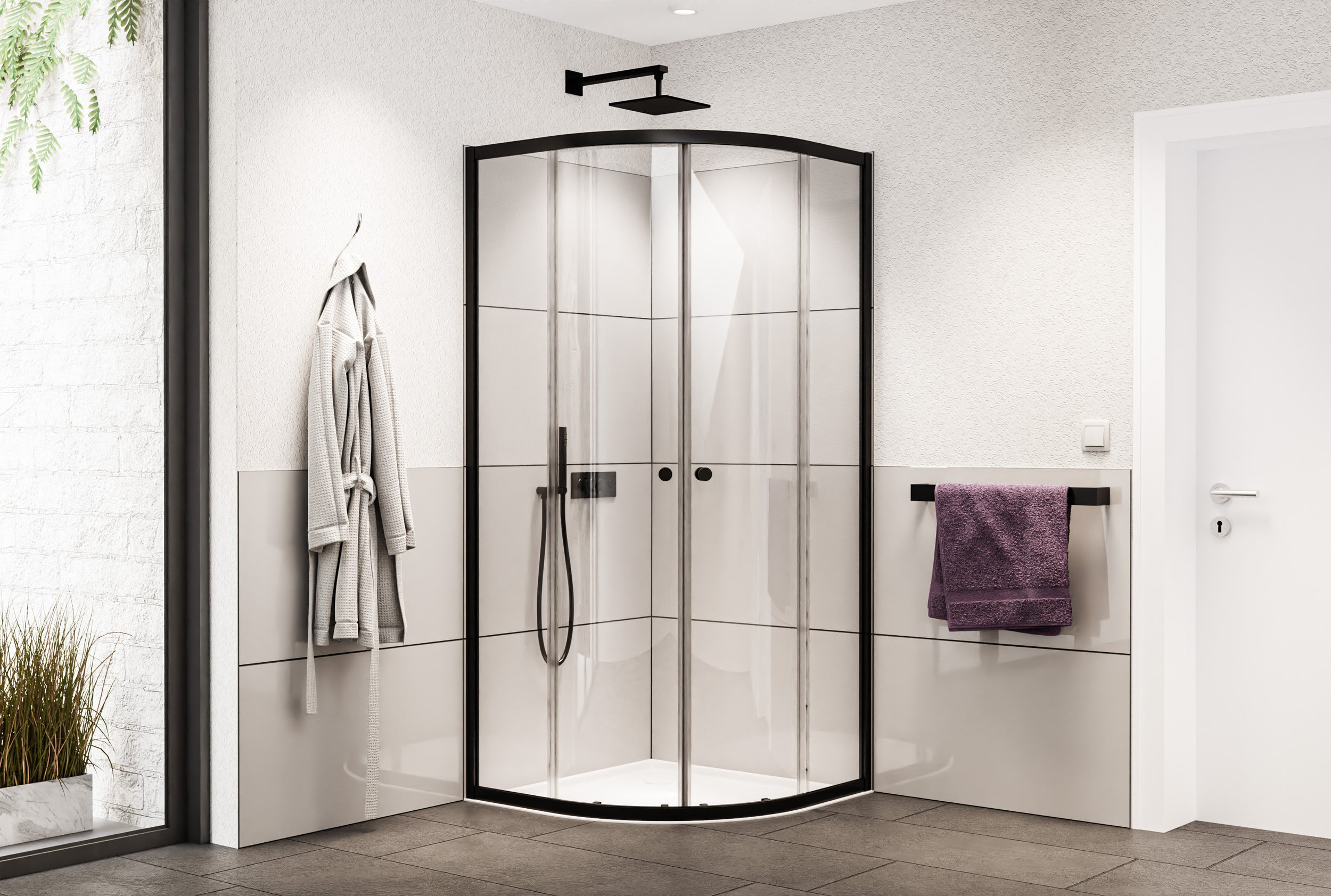 Ronde douche NT509 met schuifdeuren