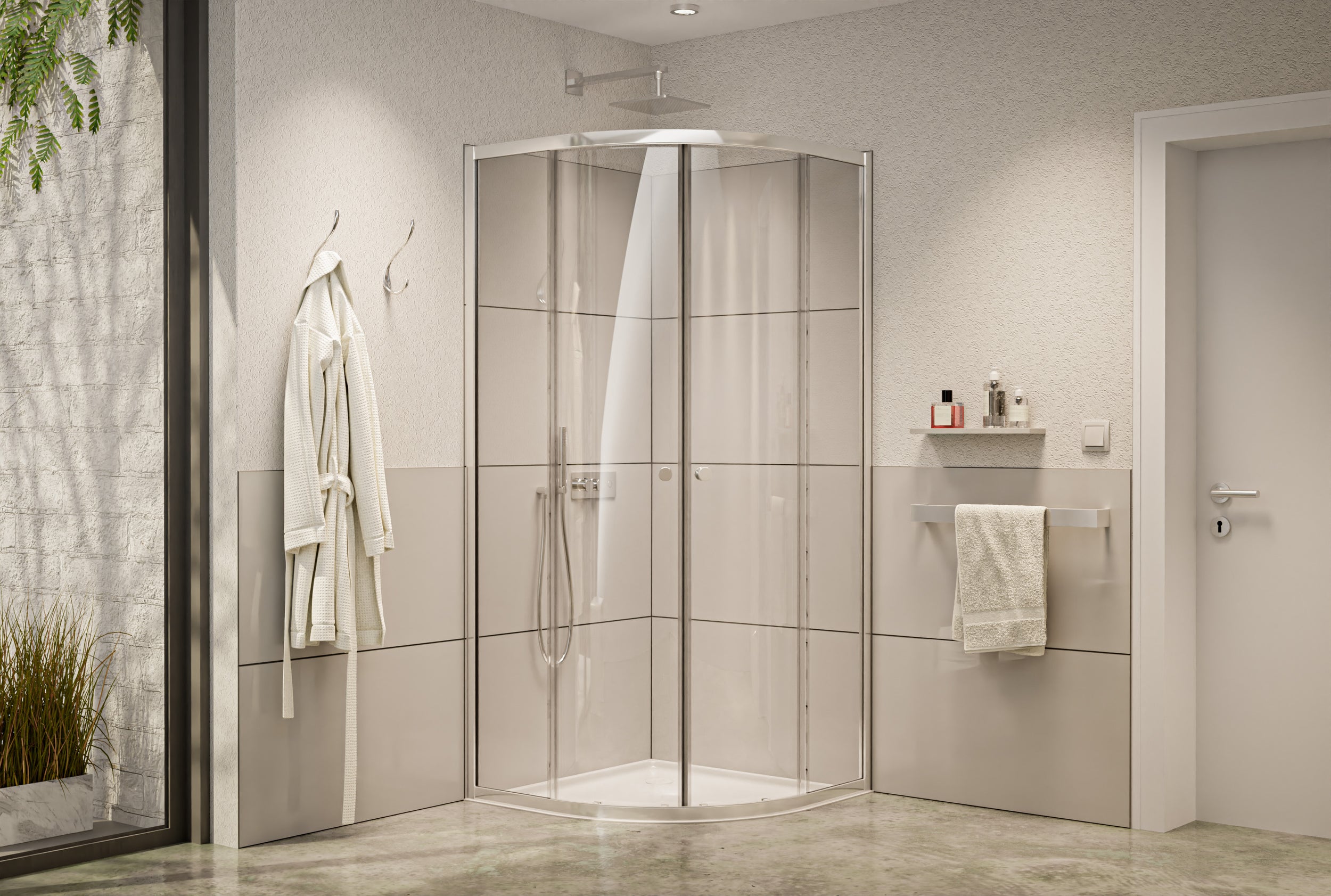 Ronde douche NT509 met schuifdeuren