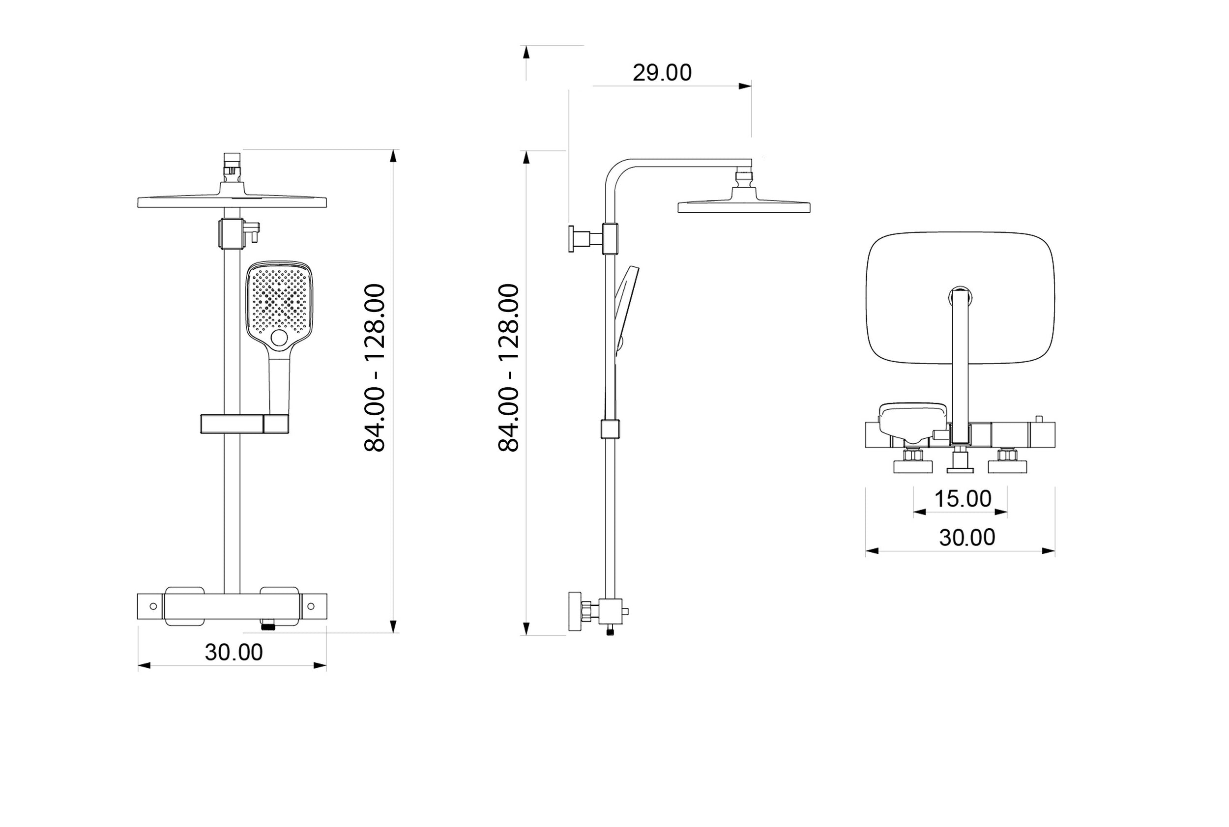 Colonne de douche thermostatique 3011 PRO