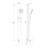 Shower Rail with integreated Shower Hose Elbow NT127B