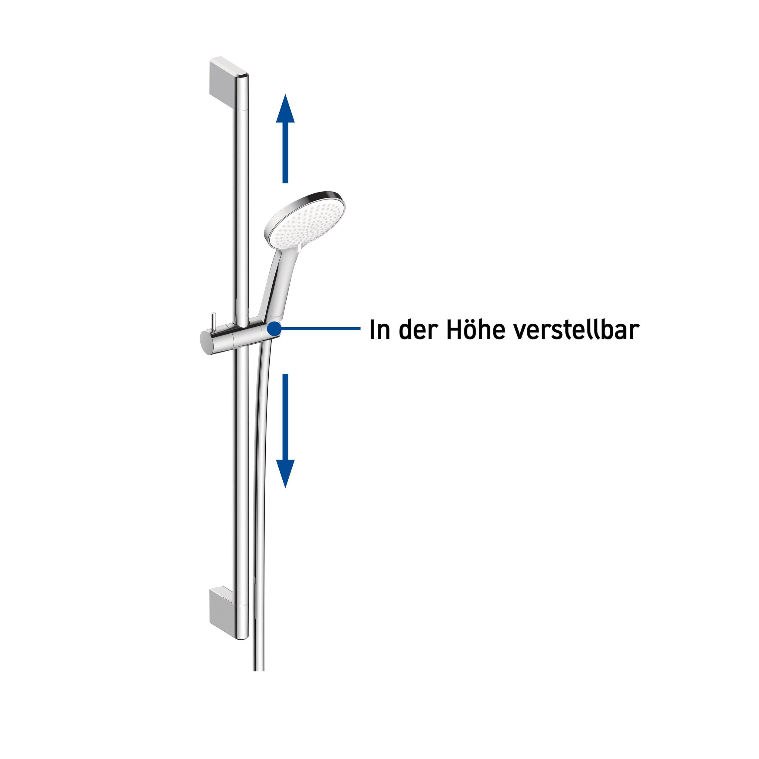 Duravit DuraVelez inbouw douchemengkraan met hoofddouche - incl. glijstang, wandaansluitbocht