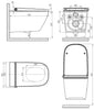 Douche-wc compleetset PRO+1104 met Geberit Duofix voorwandelement