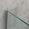 Nano coated Walk-in shower enclosure EX101  - 10mm tempered glass with Wave pattern - selectable width