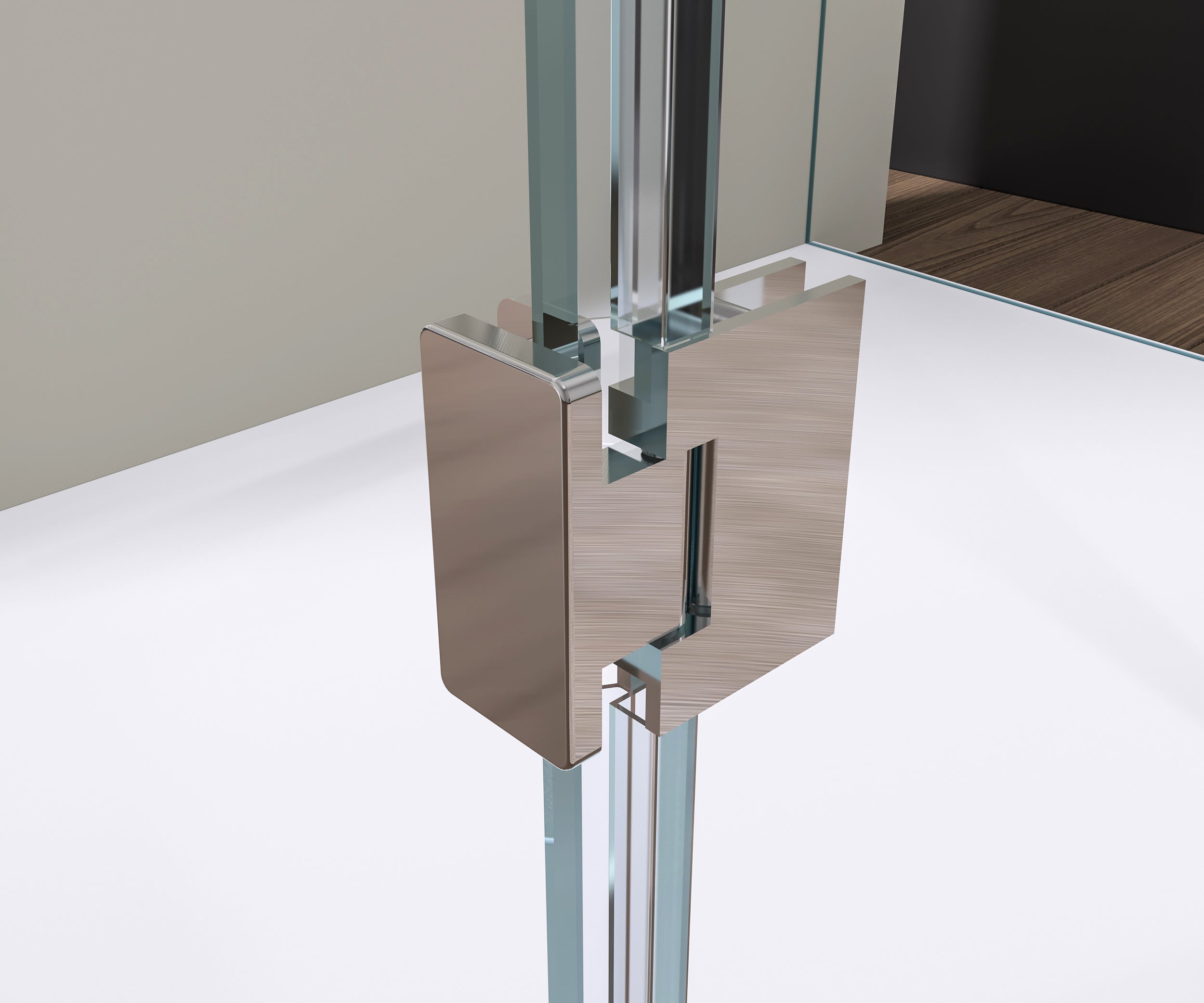 Douchecabine EX412 in U-vorm met vleugeldeuren - 8 mm - Nano echt glas - 120 x 80 x 195 cm - Handdoekstang