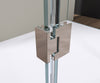 Douchecabine EX412 in U-vorm met vleugeldeuren - 8 mm - Nano echt glas - 120 x 80 x 195 cm - Handdoekstang