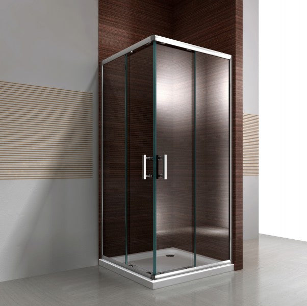 Corner shower cabin EX506 with sliding door -  genuine NANO glass - 90 x 90 x 195