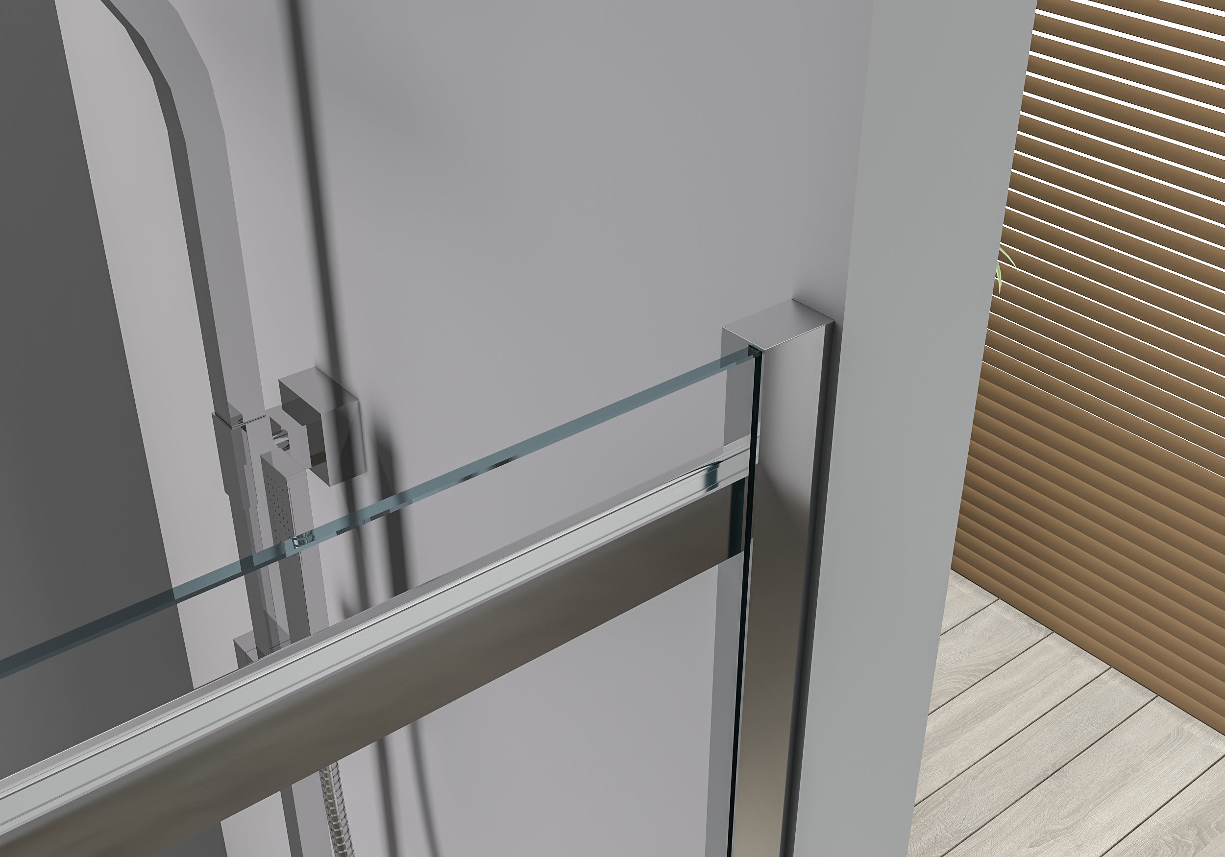 Douchewand met schuifdeur EX806