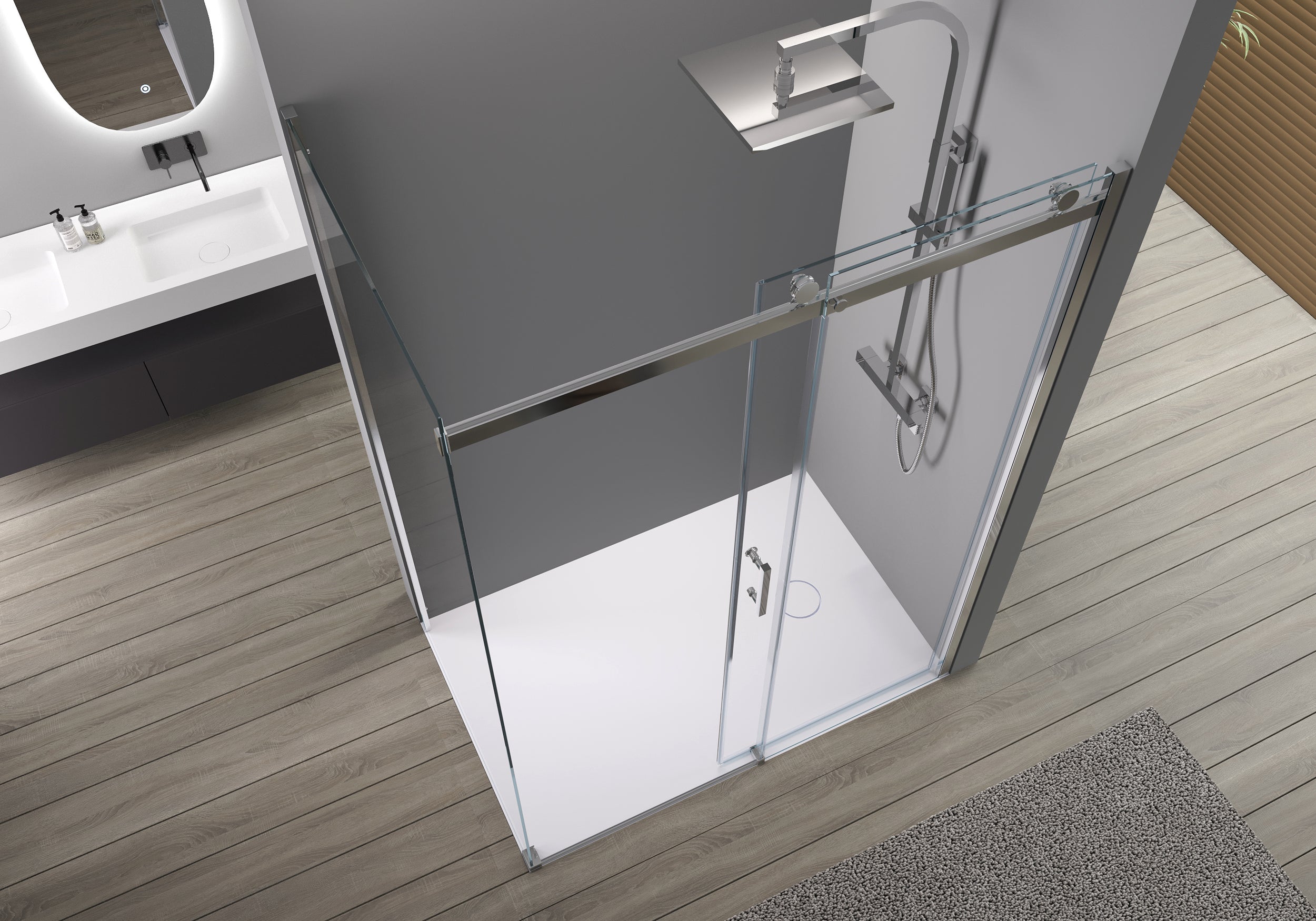 Douchewand met schuifdeur EX806