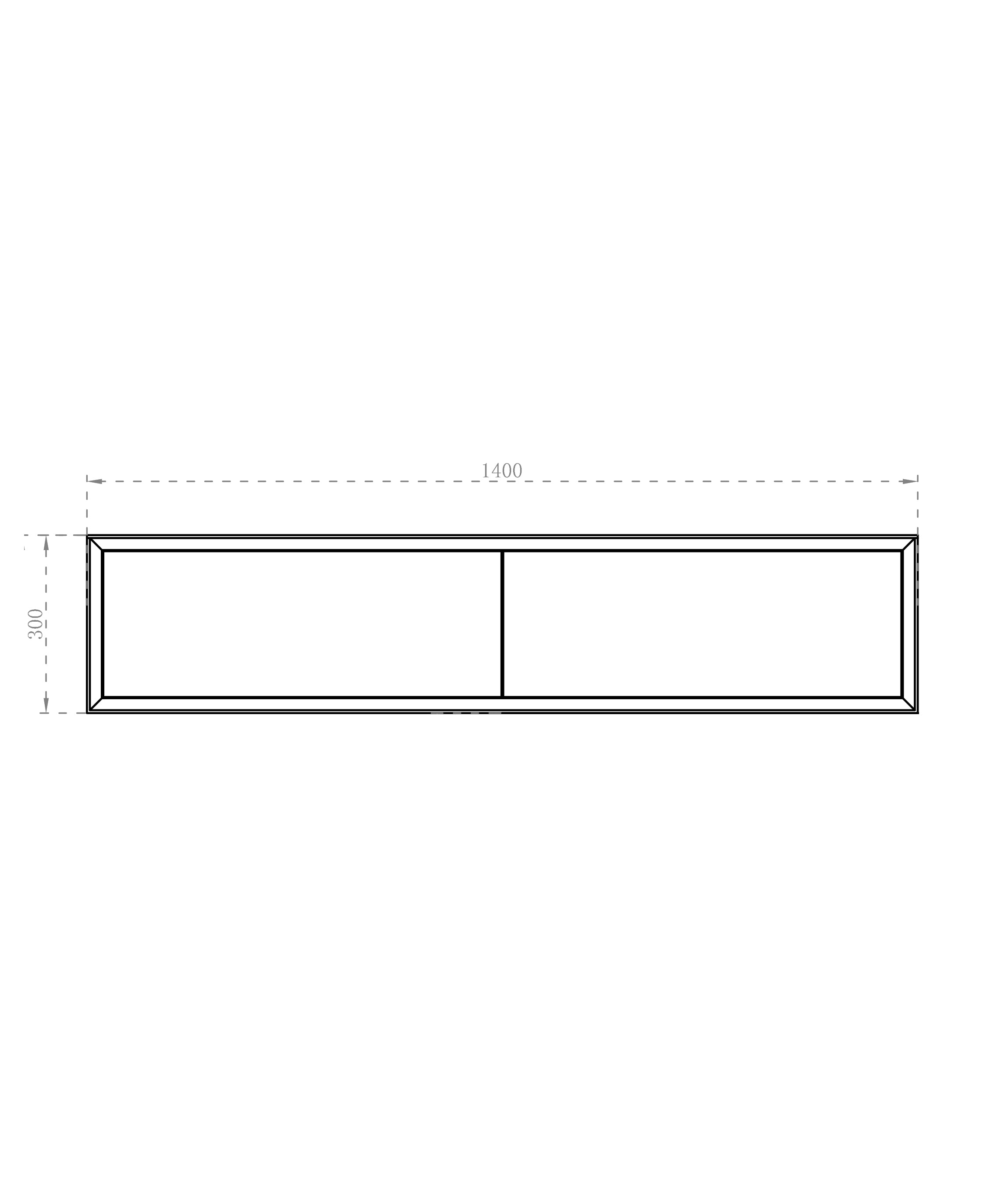 Badkamermeubel Sideboard Fiona Slim 140 cm wit mat