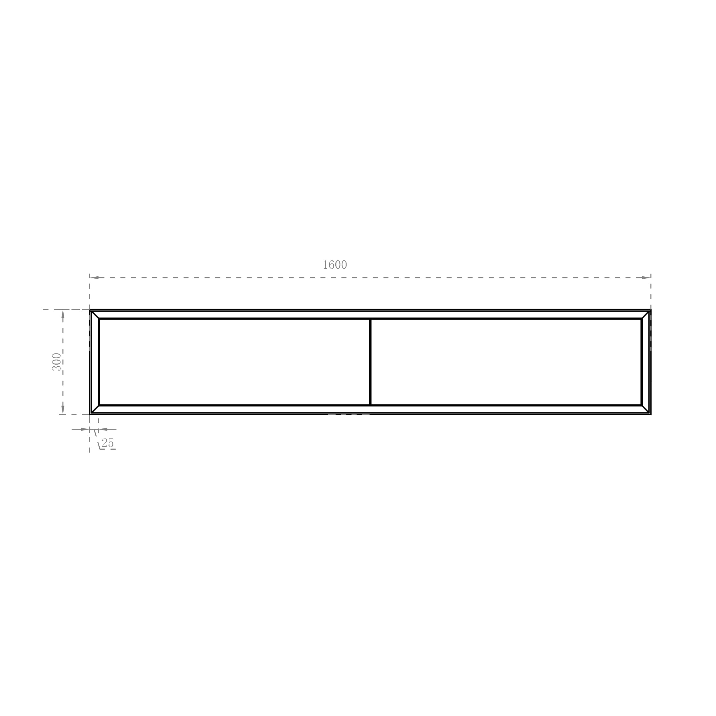 Bathroom Sideboard Fiona Slim 160 cm Matt White 