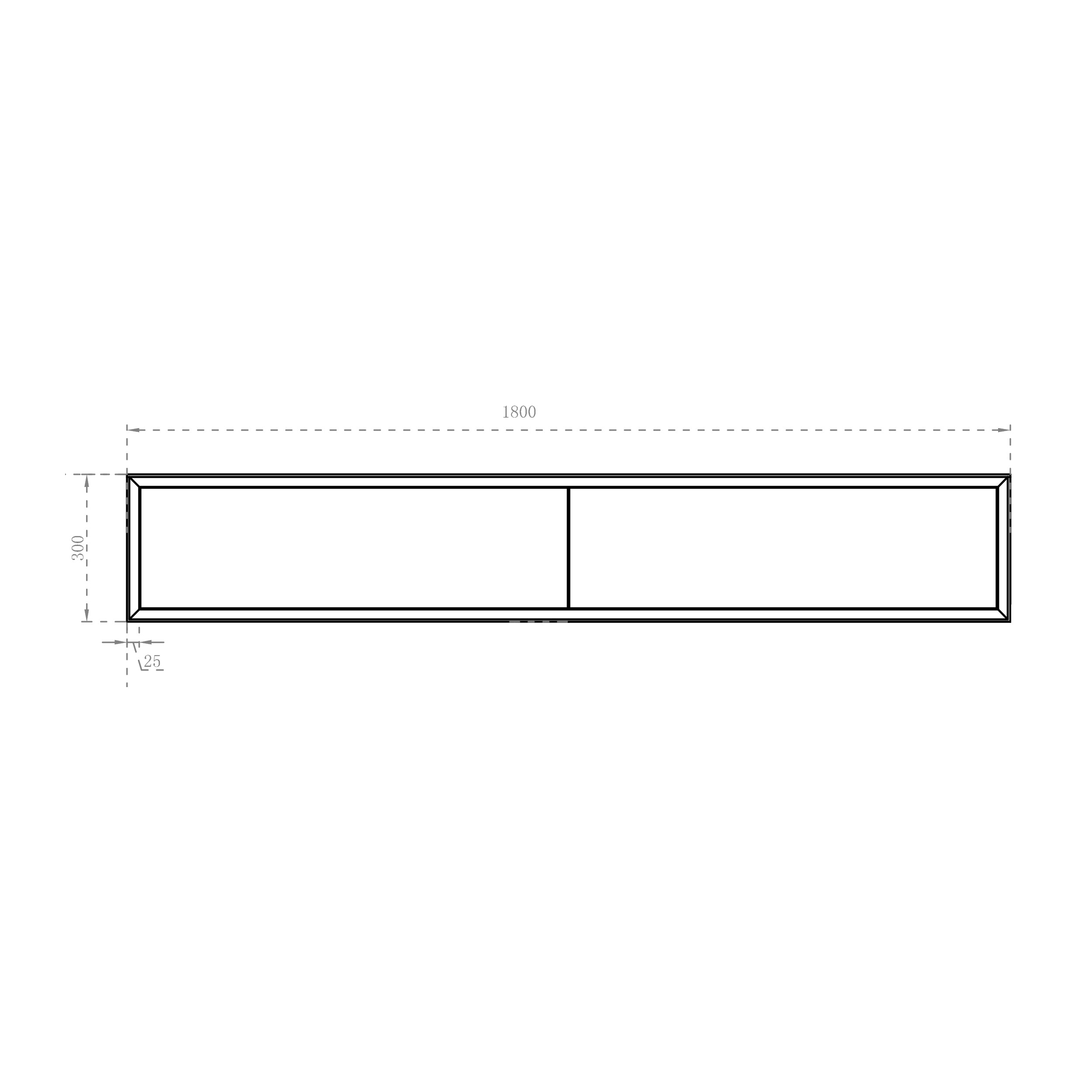 Bathroom Sideboard Fiona Slim 180 cm Matt White