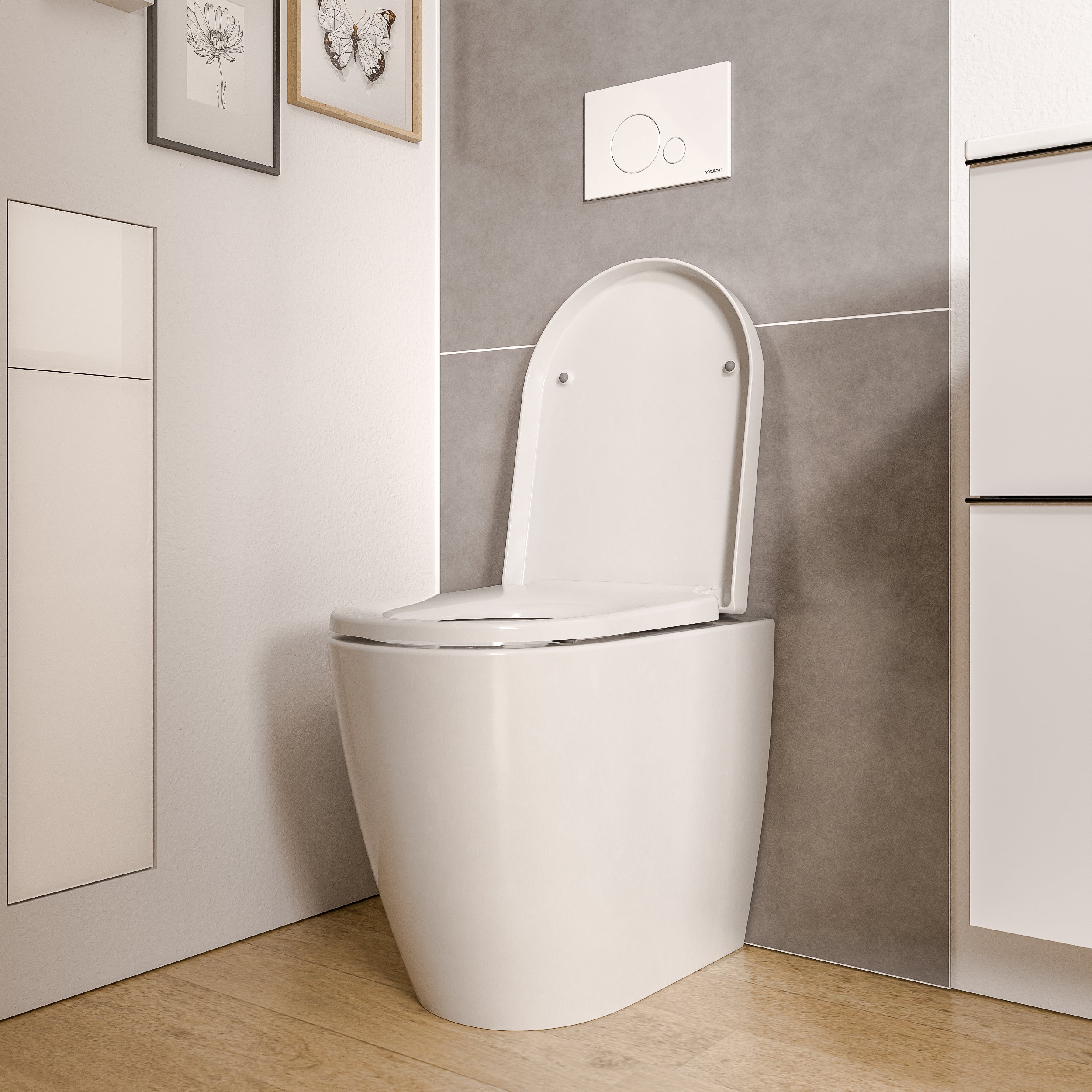 WC au sol VIREO Blanc