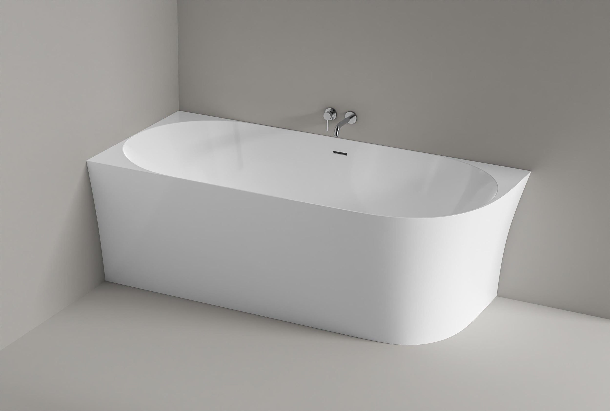 Baignoire d'angle semi-îlot NOVA SLIM LINE 