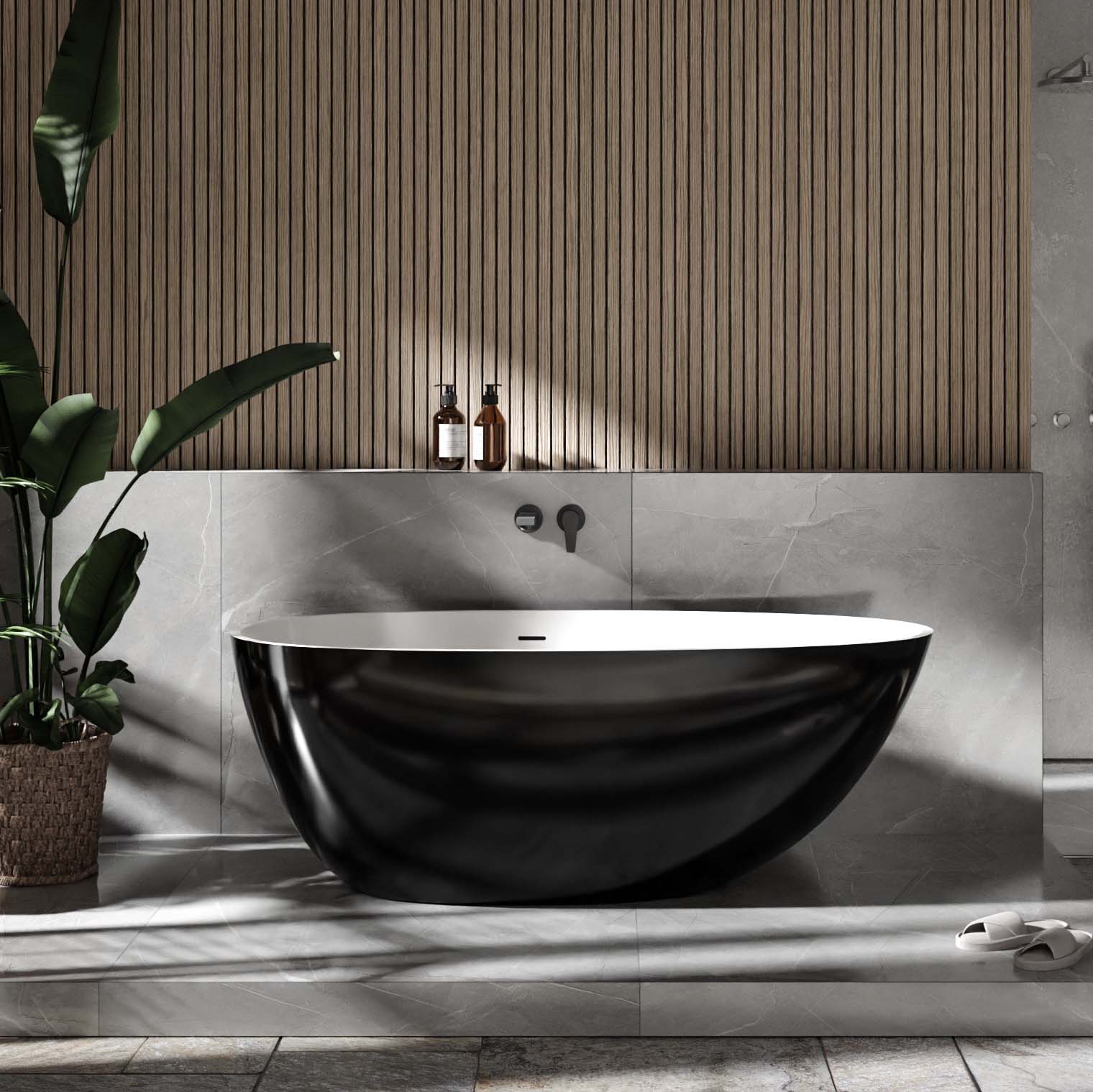 Freestanding bathtub VELA - Mineral cast