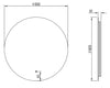 Miroir éclairé par LED 2712-2.0 - fonction anti-buée et réglage lumière - Rond Ø 80 cm