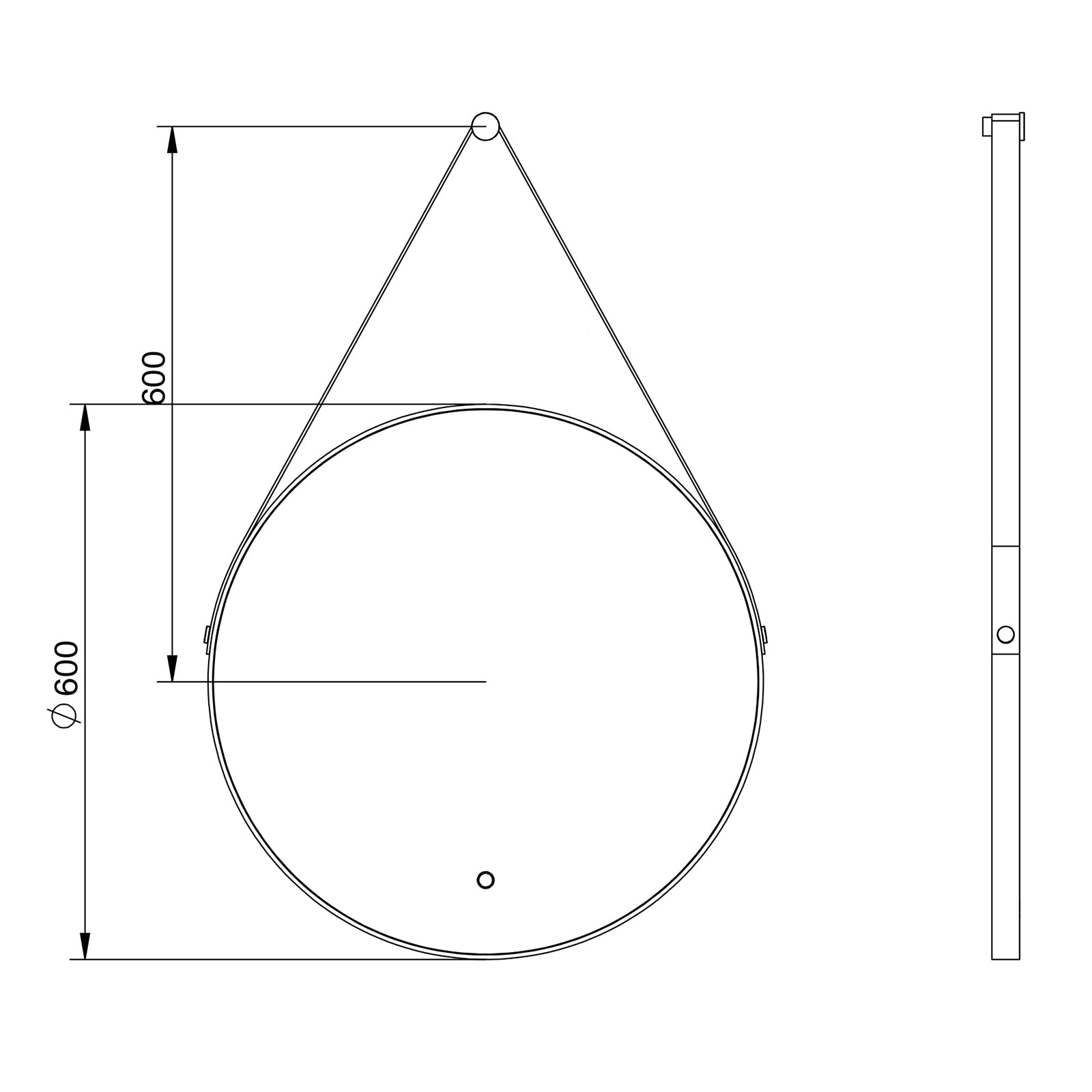 LED verlichte badkamerspiegel 2884 Rond