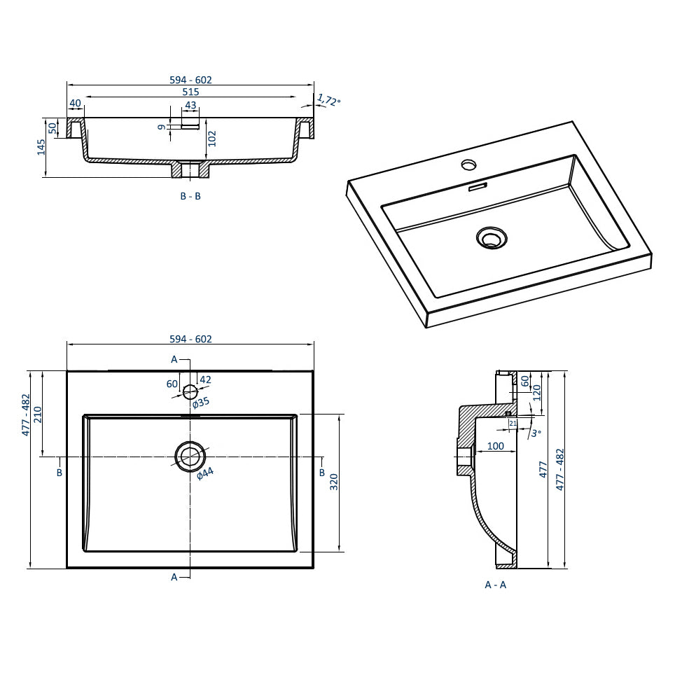 Bathroom furniture set M600