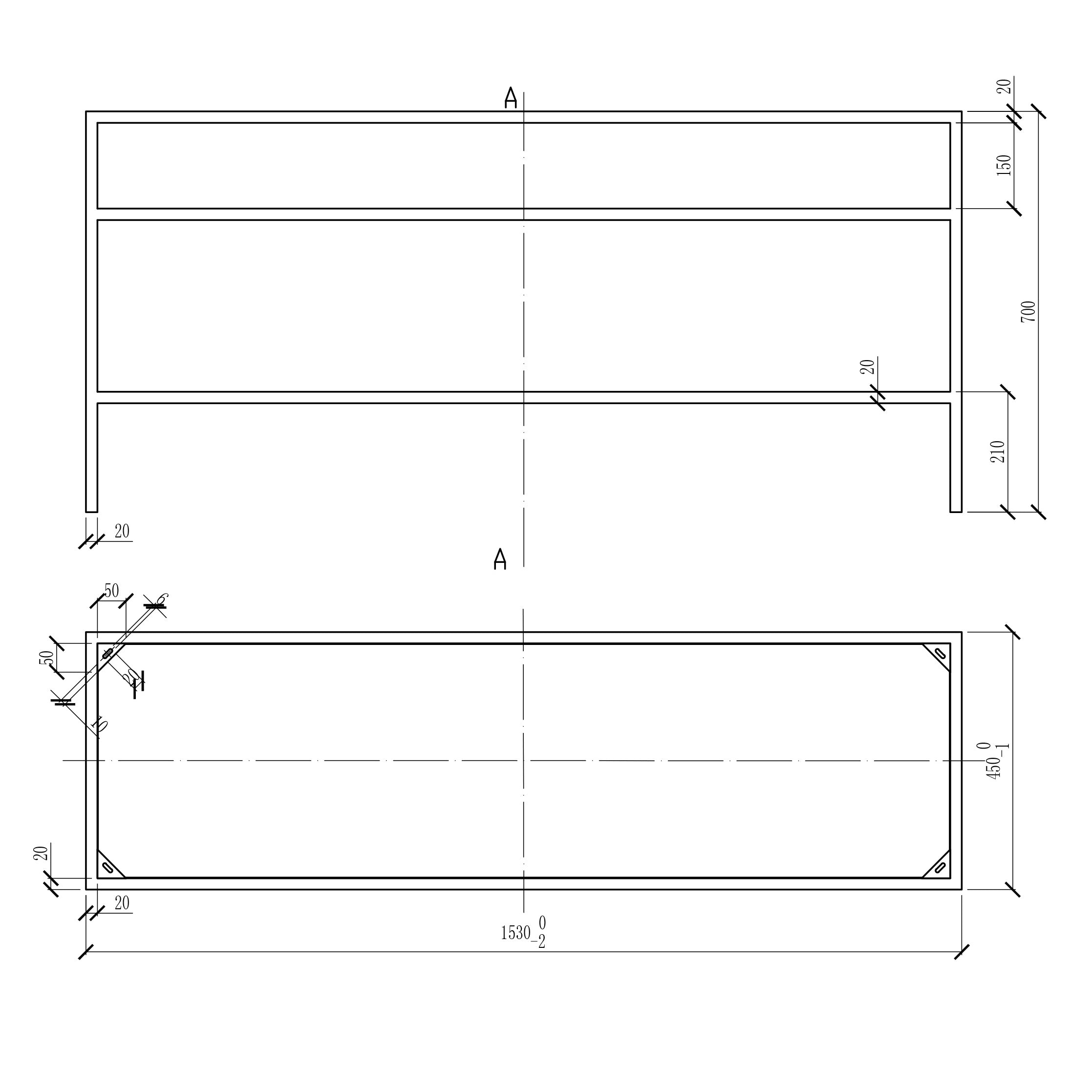 Wastafel metalen console 150S