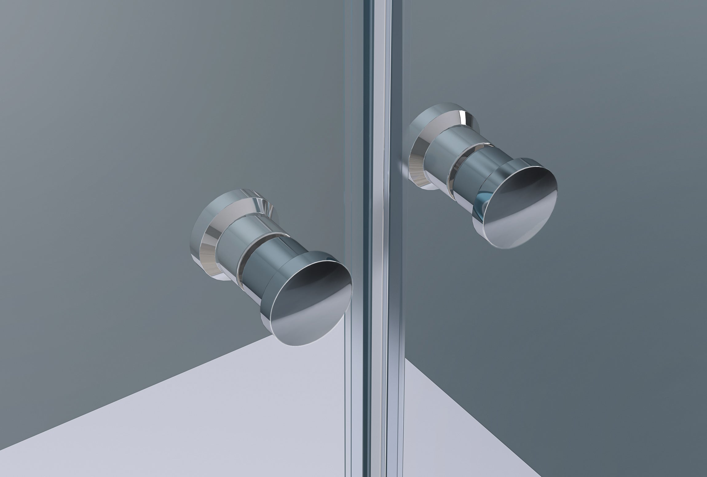 Niche shower with double swing doors NT218 - Nano real glass - profile colour & width selectable