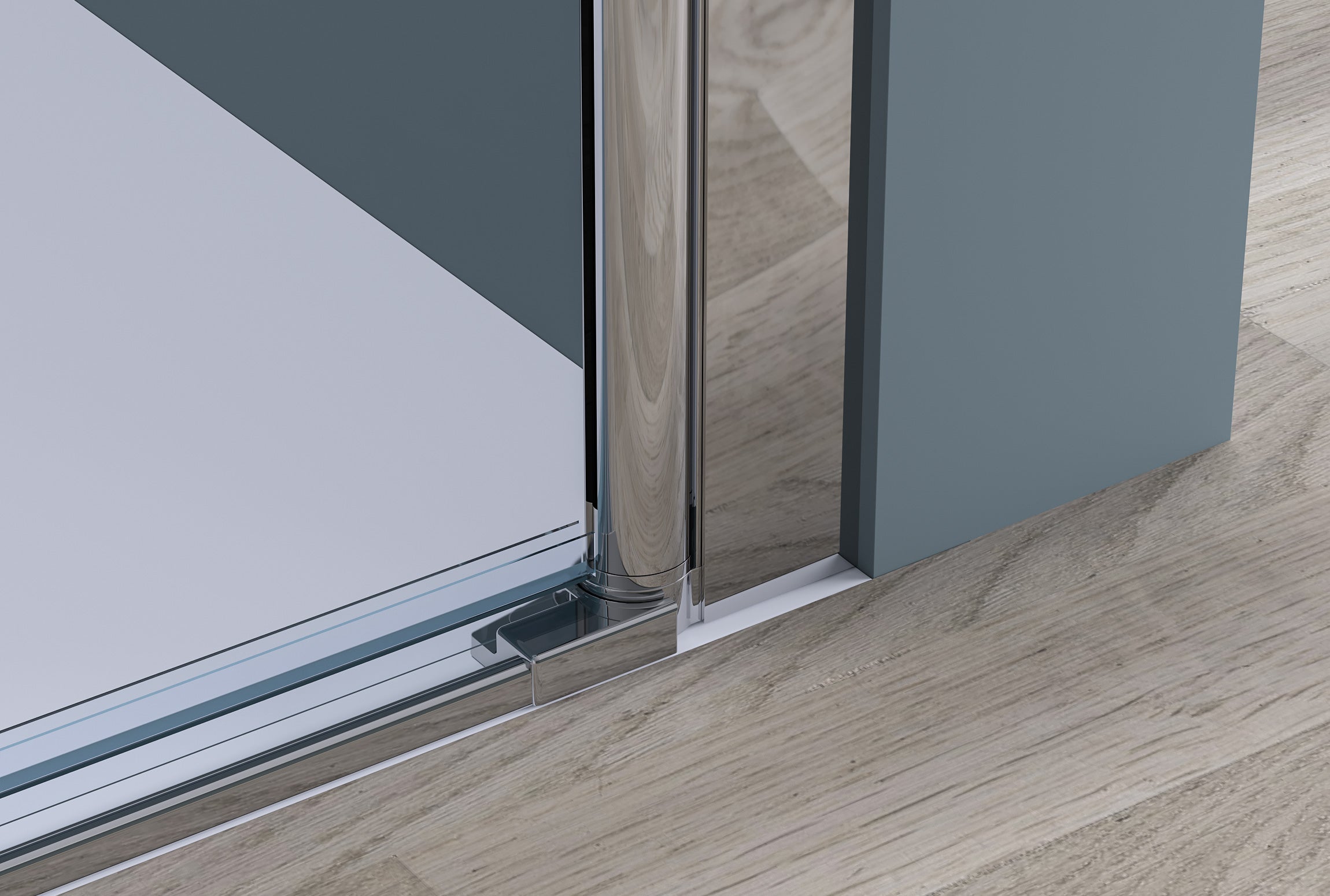 Niche shower with double swing doors NT218 - Nano real glass - profile colour & width selectable