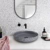 Countertop Washbasin NT2420 of mineral cast Pure acrylic - Matt Concrete Effect  - 45 x 45 x 10 cm