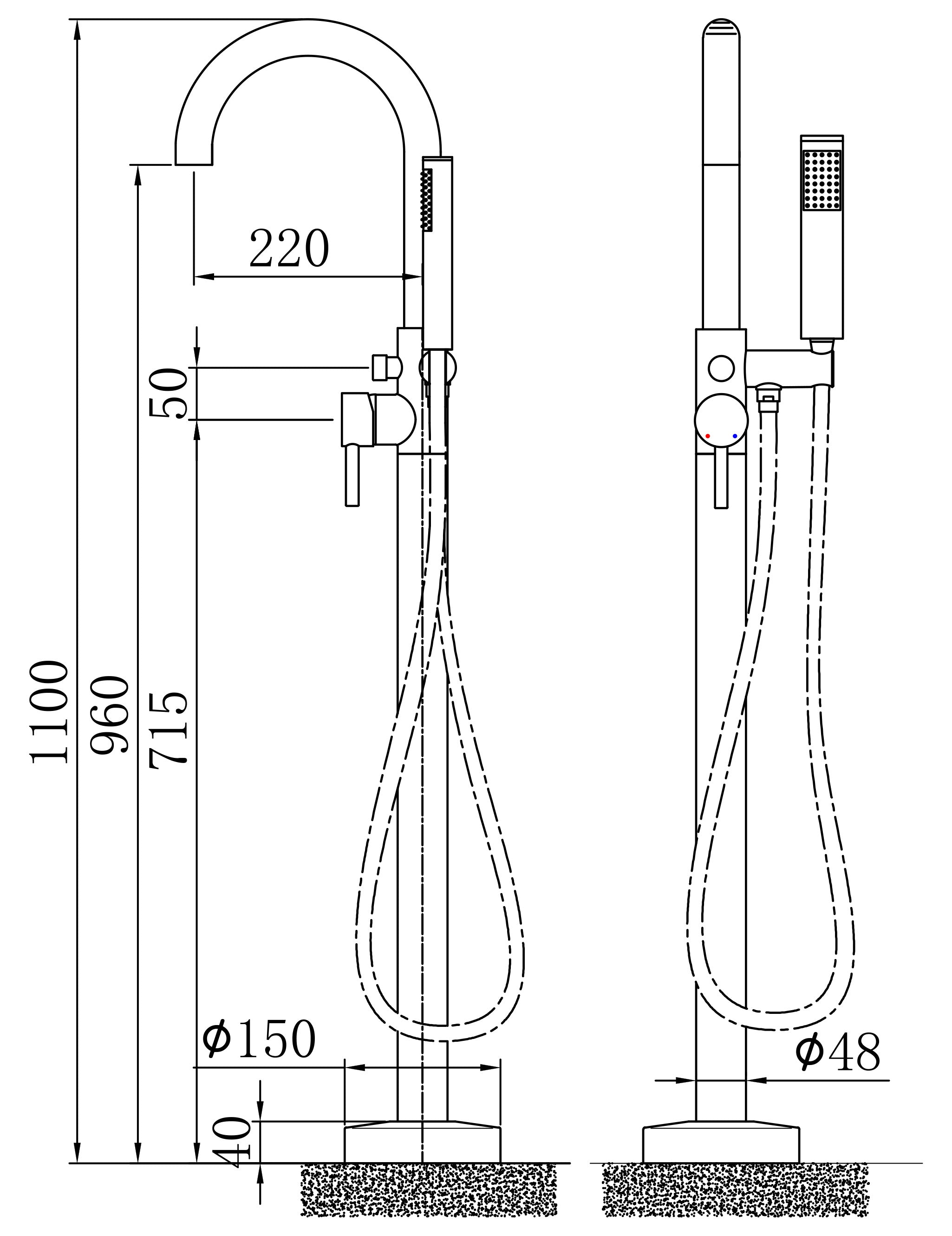 Freestanding Bath Tap NT3127 2.0