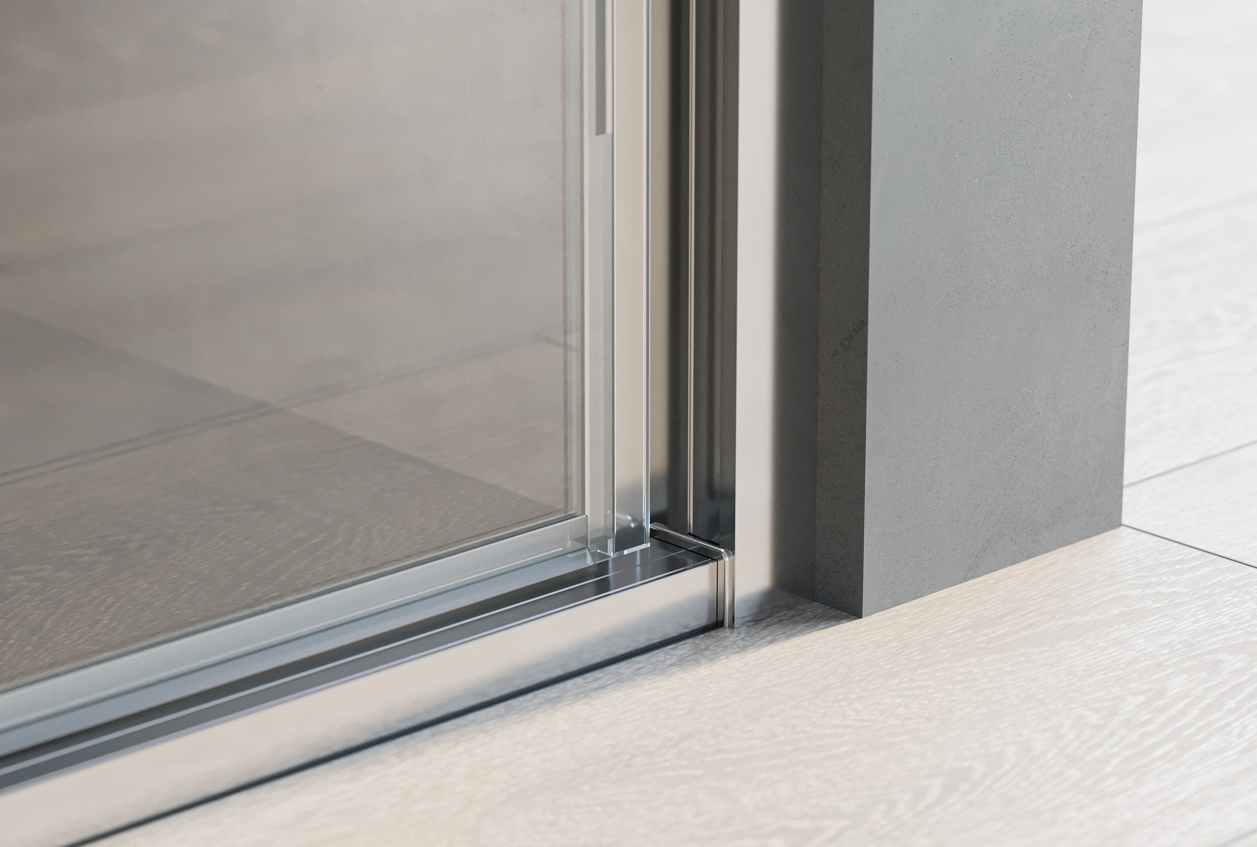 Nisdouche met draaideur NT604 FLEX - 6 mm nano helder glas - profielkleur instelbaar