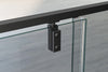 Douche nis met draaideur op vast paneel NT606 FLEX - 6 mm nano helder glas - selecteerbare profielkleur 