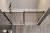 Niche shower with sliding door NT806 FLEX Black matt - Nano Grey glass - glass thickness selectable