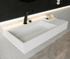 PB2015 wall-mounted washbasin in mineral cast