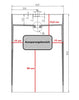 Freistehendes Waschbecken PB2022 aus Mineralguss - 60 x 42 x 90 cm - Weiß matt