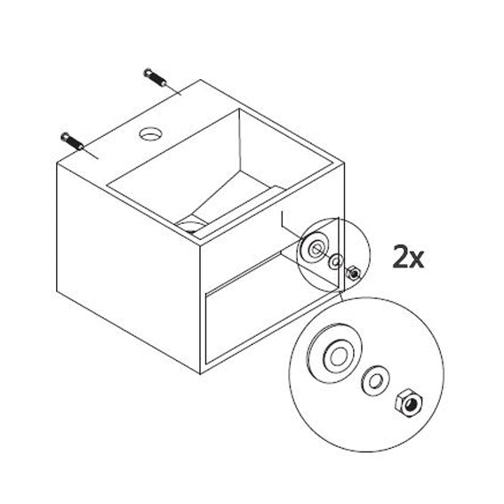 Wall-mounted washbasin PB2035 in mineral cast