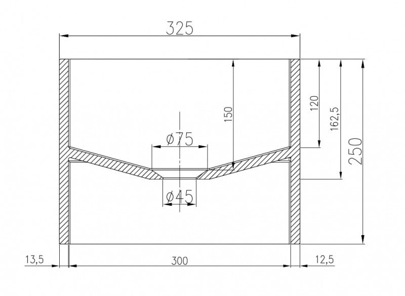 Wall-mounted washbasin PB2035 in mineral cast