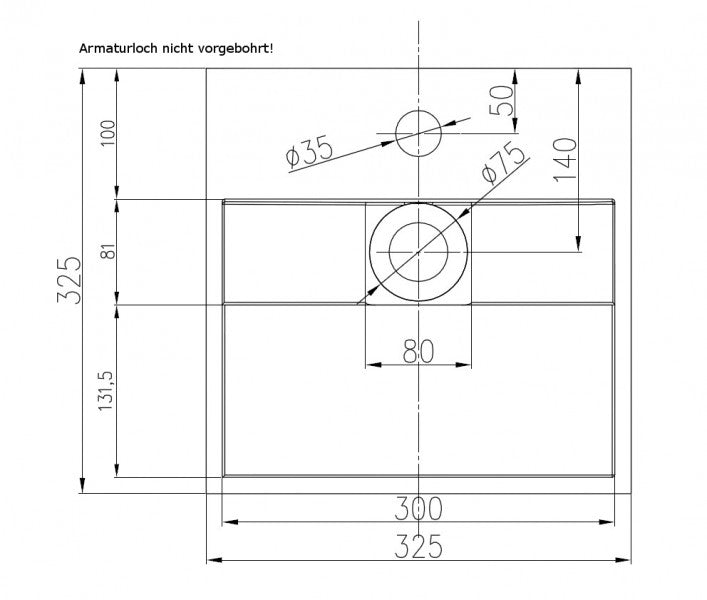 Wall-mounted washbasin PB2035 in mineral cast