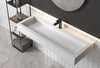 Wall-mounted or countertop washbasin – of solid surface (Solid Stone)