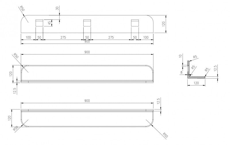 Wall shelf bathroom shelf PB4202