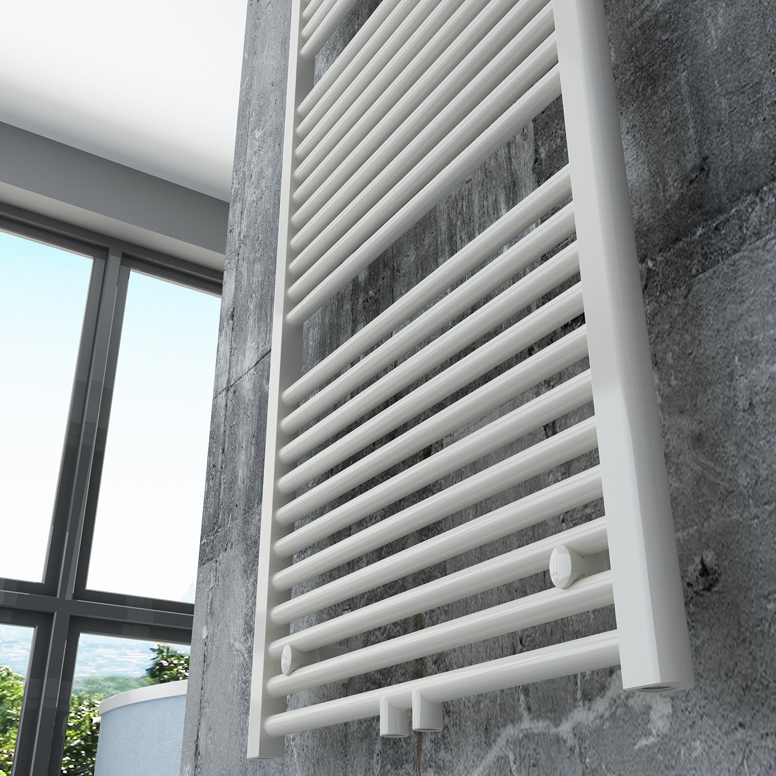 Badverwarmingsradiator handdoekwarmer R18W