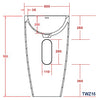 Standwaschbecken TWZ16 aus Mineralguss - 50 x 50 x 90 cm - Weiß matt