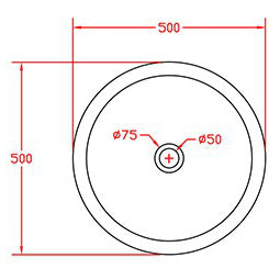 Freestanding Washbasin TWZ16 -  Solid Stone - 50x50x90cm