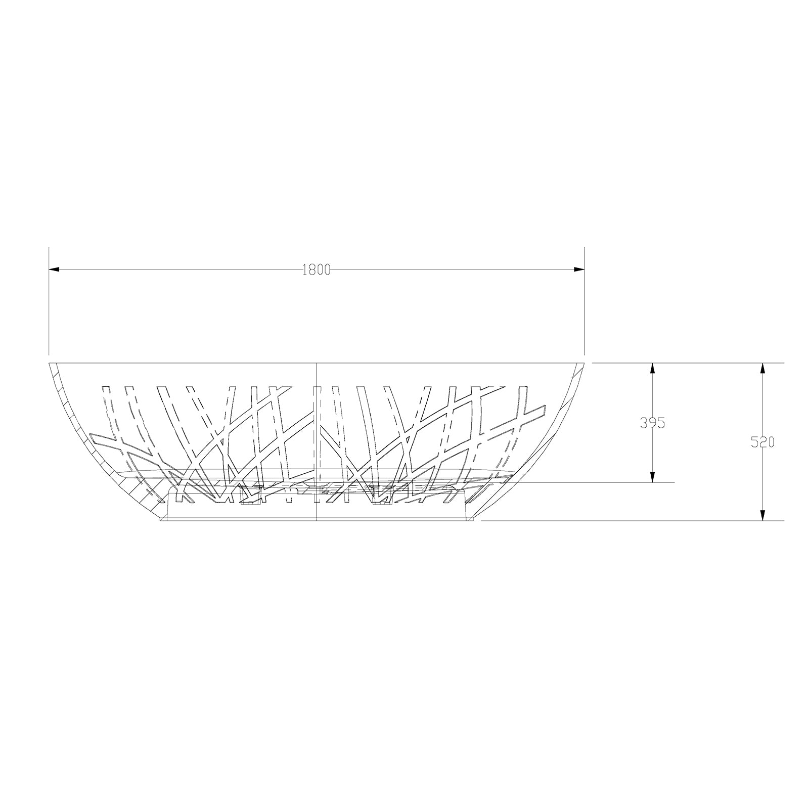 Freistehende Design Badewanne LEO Mineralguss