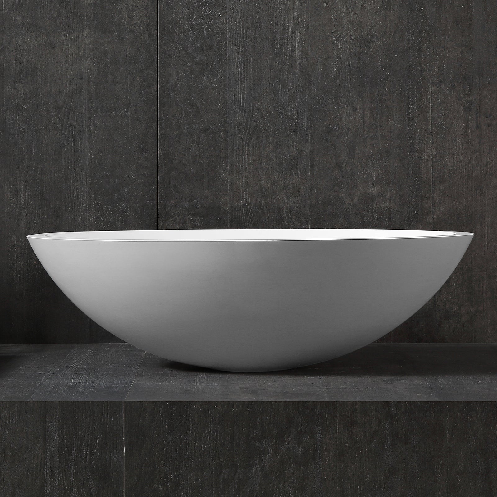 Counter top basin TW2106  of mineral cast (Pure Acrylic) - Matte - 50 x 35 x 15 cm