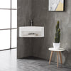 Wall-mounted washbasin Corner washbasin TWG70 in mineral cast