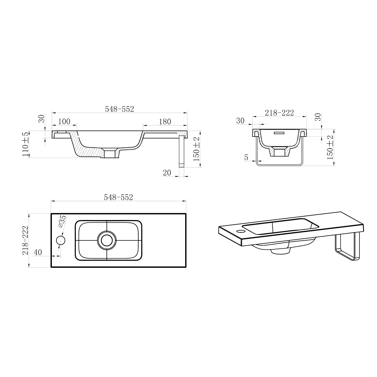 Badkamermeubelset TABLO 400