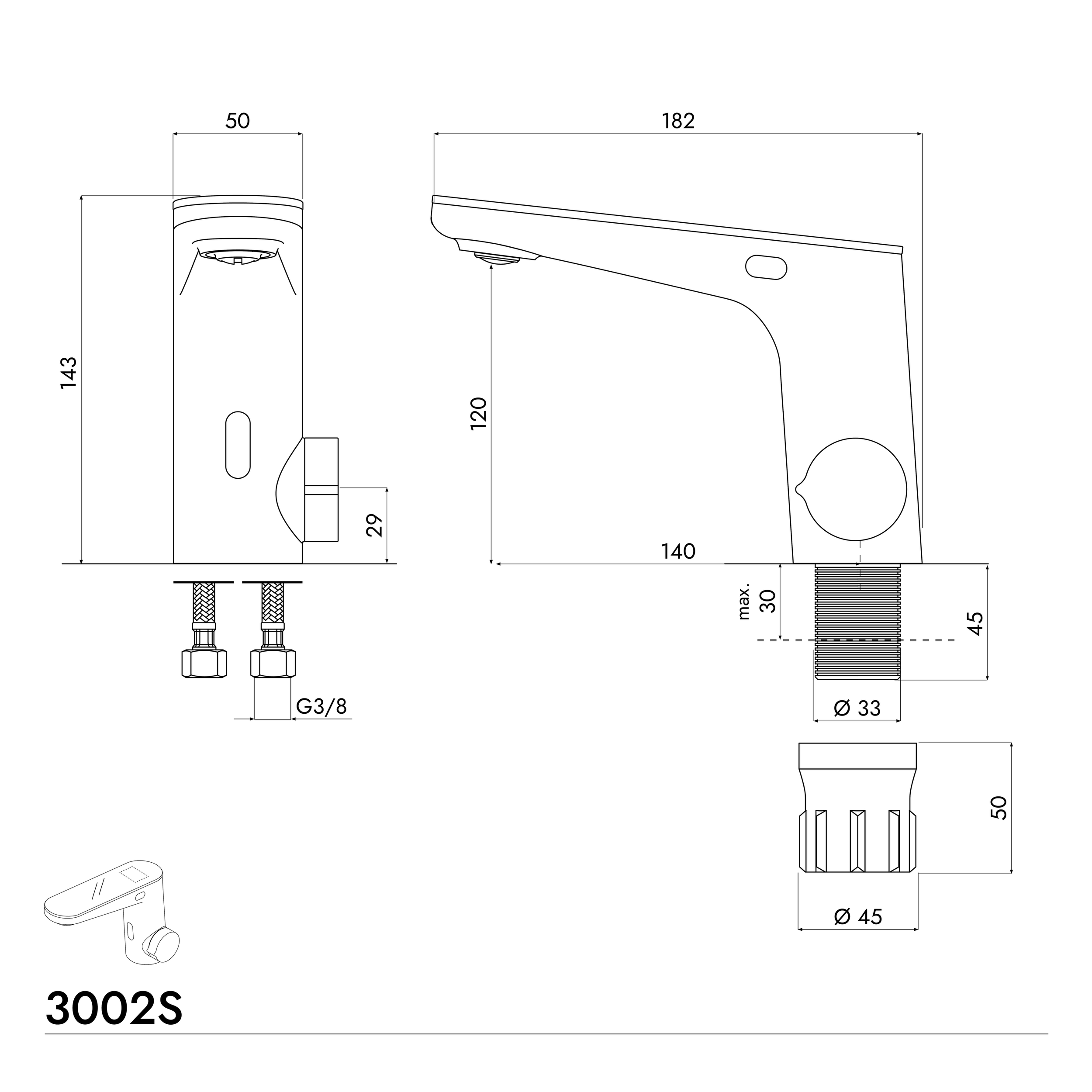 Sensor Waschtischarmatur 3002S