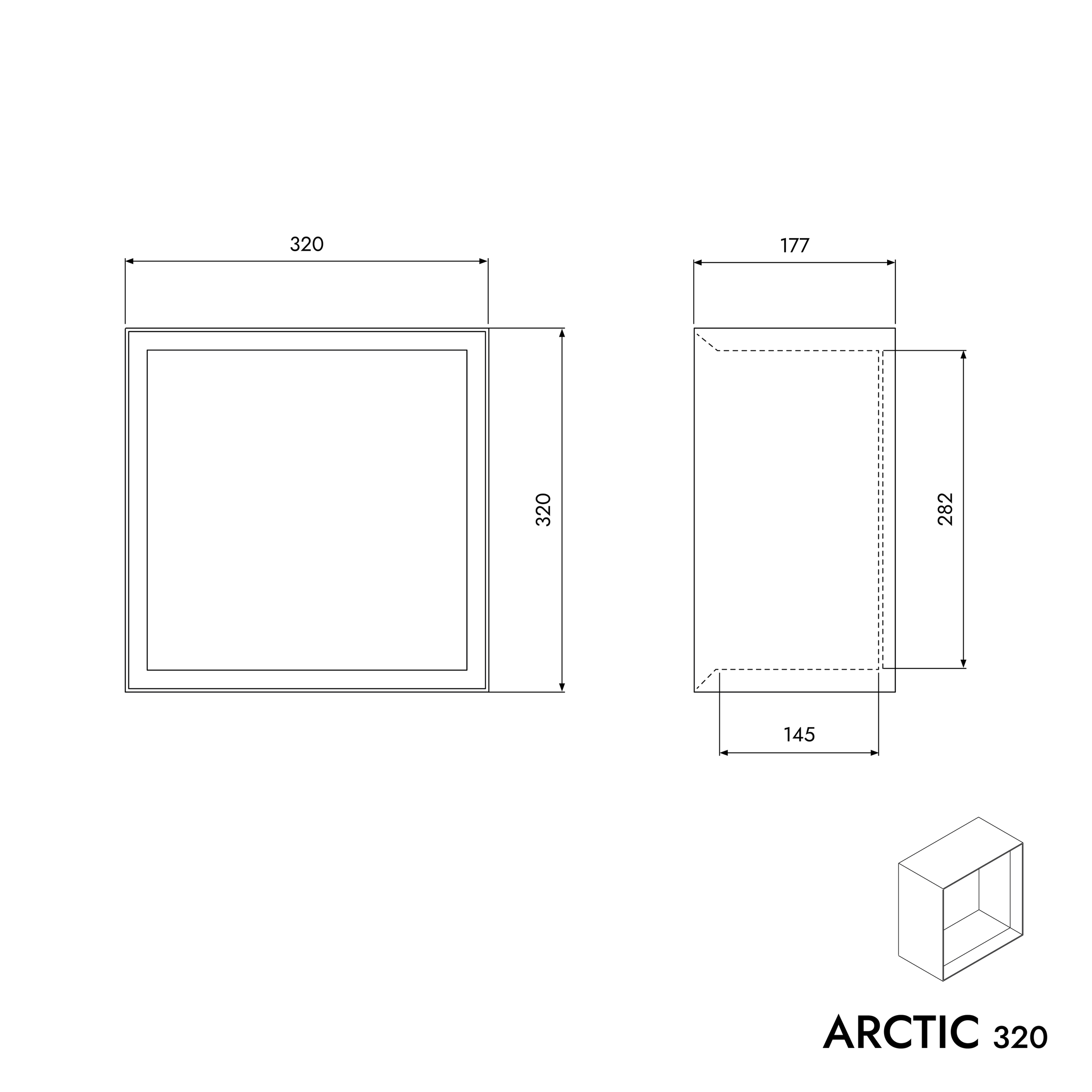 Étagère salle de bain ARCTIC 320