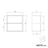 Wall shelf ARCTIC 480 - White Softtouch - incl. shelf