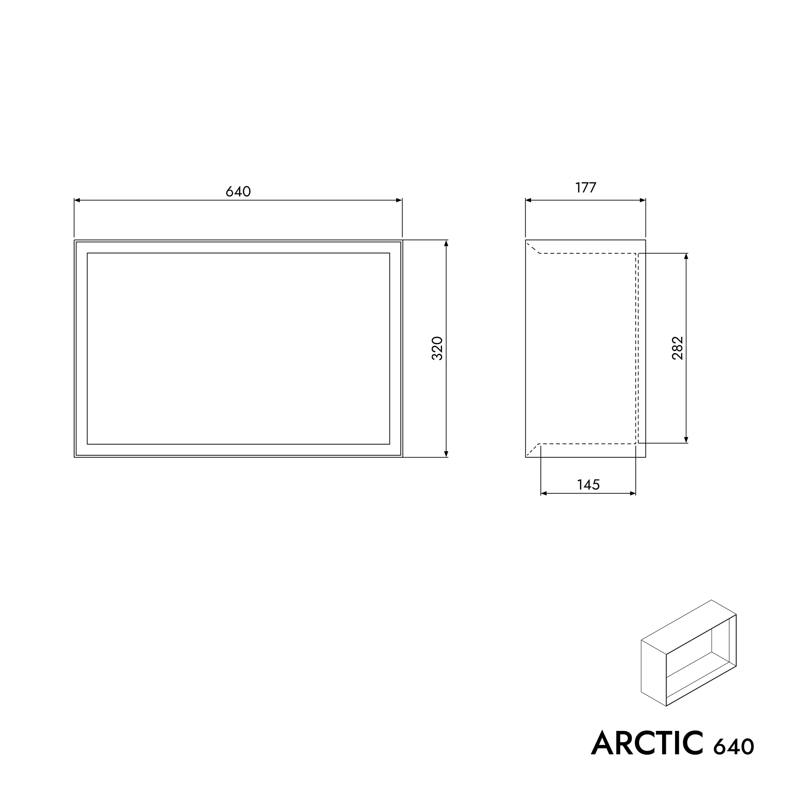 Wandplank ARCTIC 640