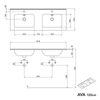 Meuble salle de bain AVA 120 cm